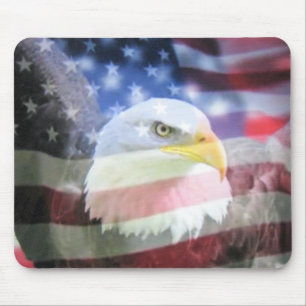 Tapis De Souris U.S.A. Eagle et drapeau
