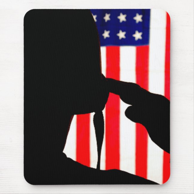Tapis De Souris U.S. Silhouette Mousepad de soldat (Devant)