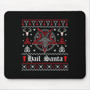 Tapis De Souris Ugly Christmas Sweater Salut Santa Pentagramme Noë