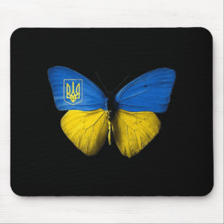 Tapis De Souris Ukraine Butterfly Ukraine Ukrainien Drapeau Amour 