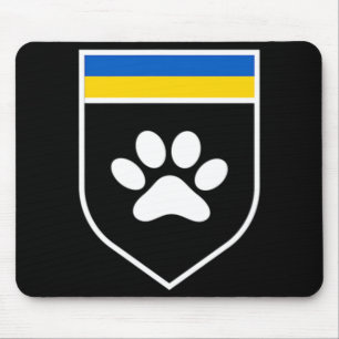 Tapis De Souris Ukraine Pet Awareness Flag Soutien aux animaux de