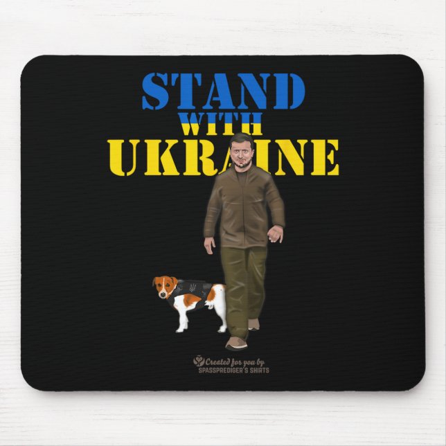 Tapis De Souris Ukraine Wolodymyr Selenskyj Patron Stand With Ukra (Devant)