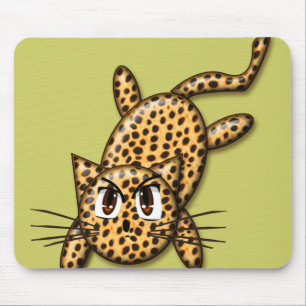 Tapis De Souris Ultra Mignon Kitty Léopard d'Anime