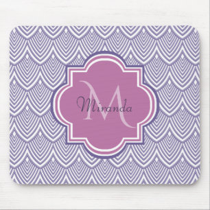 Tapis De Souris Ultra Violet Arborescence pétoncles Nom du monogra