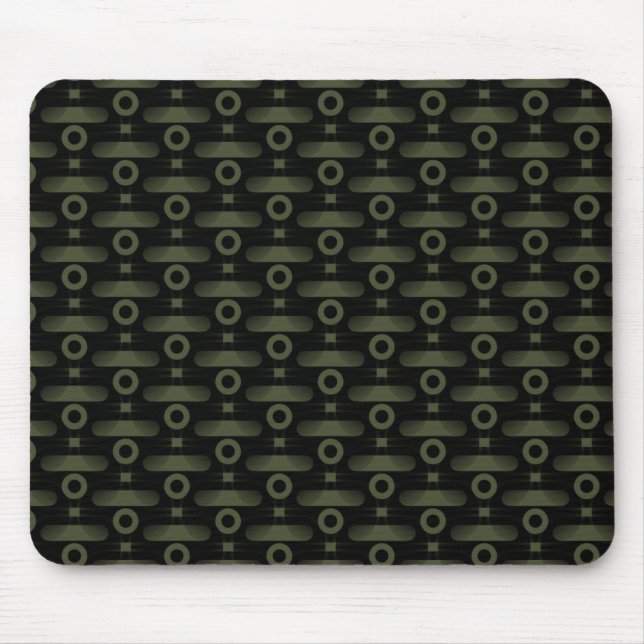 Tapis De Souris Ultramoderne Abstrait Mousepad, vert olive (Devant)