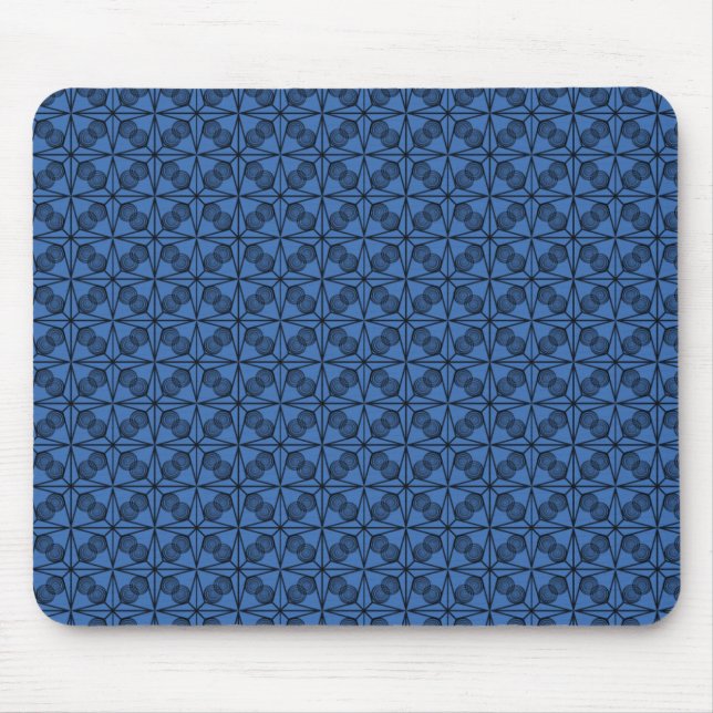 Tapis De Souris Ultramoderne Retro Mousepad, Royal Blue (Devant)