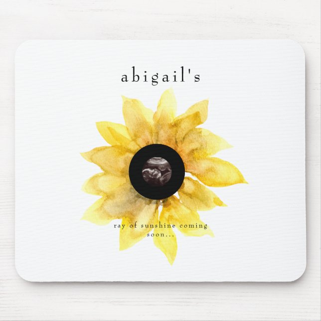 Tapis De Souris Ultrasound Photo Tournesol mignonne Maman-to-be Ca (Devant)