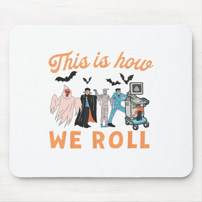 Tapis De Souris Ultrasound Tech Ghosts Vascular Tech Sonographe H (Devant)