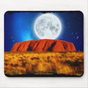 Tapis De Souris ULURU Ayer's Rock Australian Outback Art