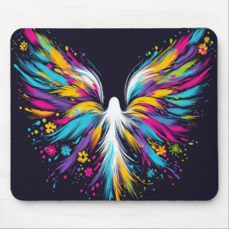 Tapis De Souris Un ange de Pâques sur un ordinateur de bureau/port
