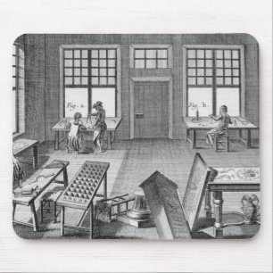 Tapis De Souris Un atelier des inlayer de meubles, du 'Encyclop