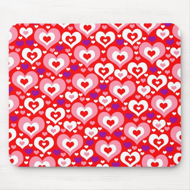Tapis De Souris Un bon nombre de coeurs (Devant)