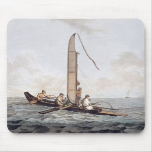 Tapis De Souris Un canoë de navigation d'Otaheite