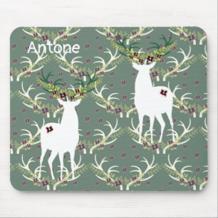 Tapis De Souris Un cerf sur Hunter Green