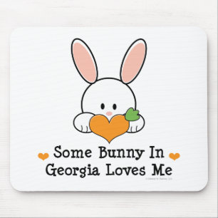 Tapis De Souris Un certain lapin en Géorgie m'aime Mousepad