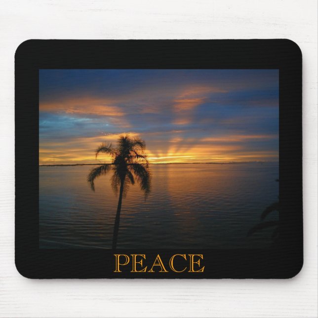 Tapis De Souris Un coucher du soleil paisible (Devant)
