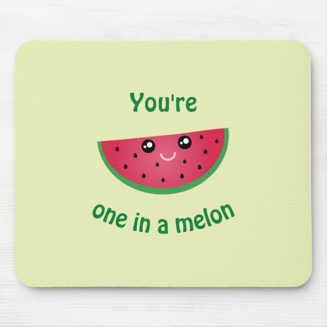 Tapis De Souris Un Dans Un Melon Drôle Mignonne Peau Kawaii (Devant)