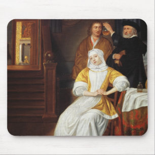 Tapis De Souris Un docteur Visiting jeune Madame dans une chambre