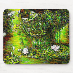 Tapis De Souris Un étang avec des pensées impures