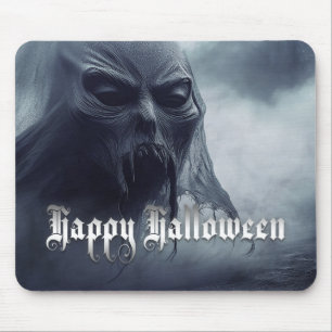 Tapis De Souris Un fantôme noir dans un paysage désarmé - Hallowee