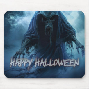 Tapis De Souris Un fantôme noir dans un paysage désarmé - Hallowee