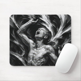 Tapis De Souris Un Homme Qui Crie Dans Anguish