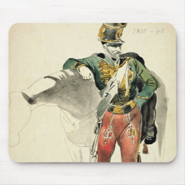 Tapis De Souris Un hussard du 9ème régiment (Devant)