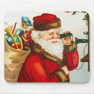Tapis De Souris Un joyeux Noël Santa Claus par Ellen Clapsaddle