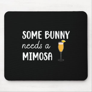 Tapis De Souris Un Lapin A Besoin D'Un Mimosa Hommes Drôle Femmes
