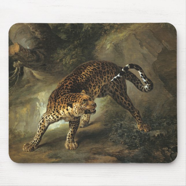 Tapis De Souris Un léopard sauvage féroce (par Jean-Baptiste Oudry (Devant)