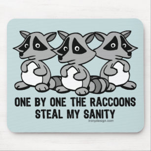 Tapis De Souris Un les ratons laveurs