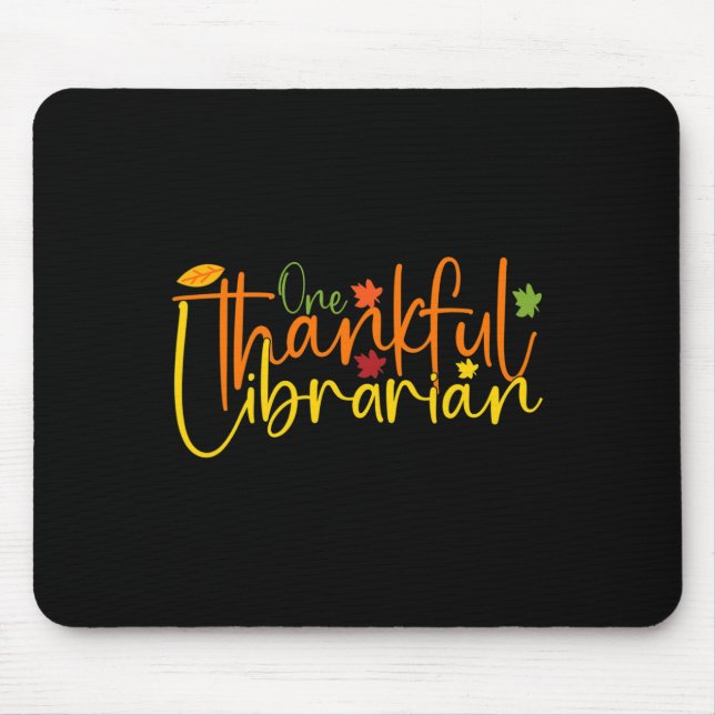 Tapis De Souris Un Merci Bibliothécaire Tee Automne Automne Thanks (Devant)