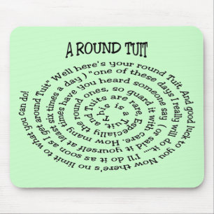 Tapis De Souris Un Mousepad Vert Tuit Rond