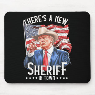 Tapis De Souris Un Nouveau Sheriff En Ville, Cowboy Trump 2024