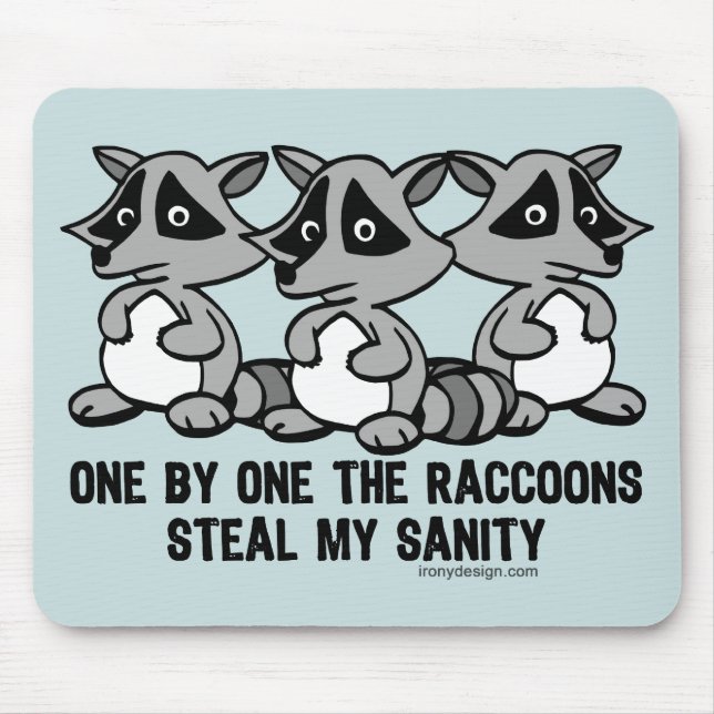 Tapis De Souris Un Par Un Les Raccoons (Devant)