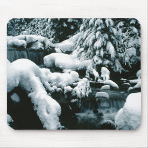 Tapis De Souris Un paysage hivernal à couper le souffle