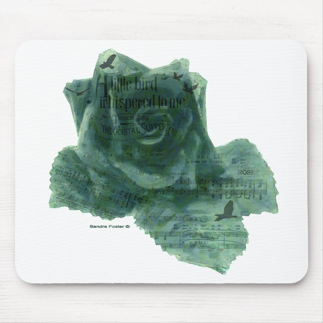 Tapis De Souris Un Petit Oiseau M'A Dit Rose (Devant)