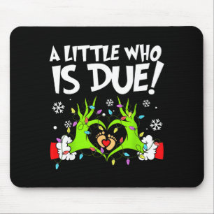 Tapis De Souris Un petit qui est dû drôle de Noël Grossesse Annonc