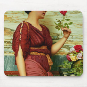 Tapis De Souris Un rose rouge et rouge