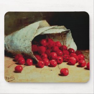 Tapis De Souris Un sac renversé des cerises