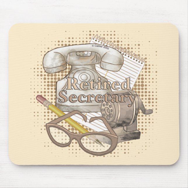 Tapis De Souris Un secrétaire à la retraite (Devant)