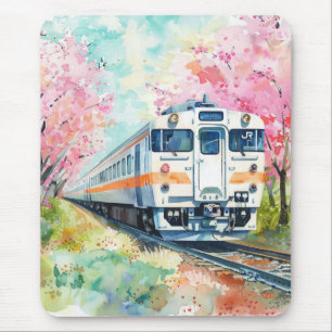 Tapis De Souris Un train au printemps