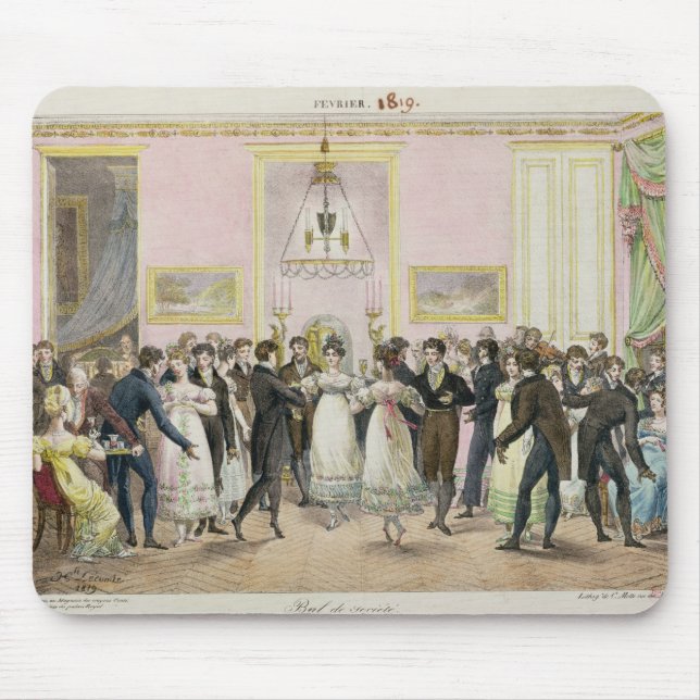 Tapis De Souris Une boule de société, gravée par Charles Etienne (Devant)