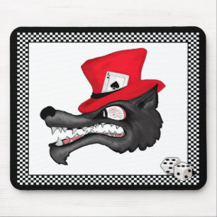 Tapis De Souris Une course de loup solitaire Mousepad de chance