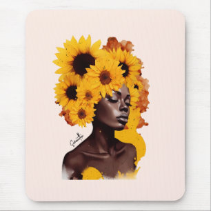 Tapis De Souris Une femme afro-américaine avec les cheveux afrique
