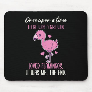 Tapis De Souris Une Fille Aimait Les Flamants roses