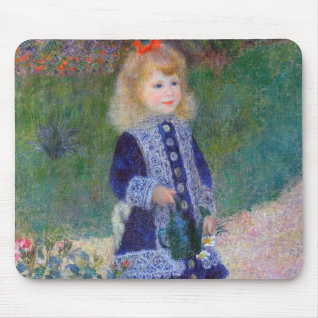 Tapis De Souris Une fille avec une canne d'arrosage, Renoir (Devant)