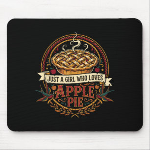 Tapis De Souris Une fille qui aime la cuisson de tarte vintage Tha