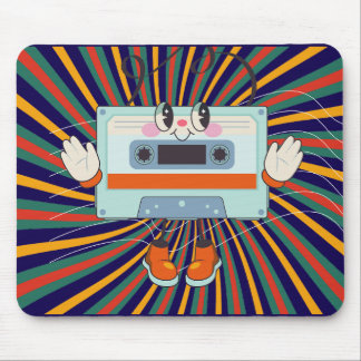 Tapis De Souris Une ligne de musique rétro