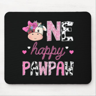 Tapis De Souris Une papaye heureuse 1er anniversaire fille rose fe